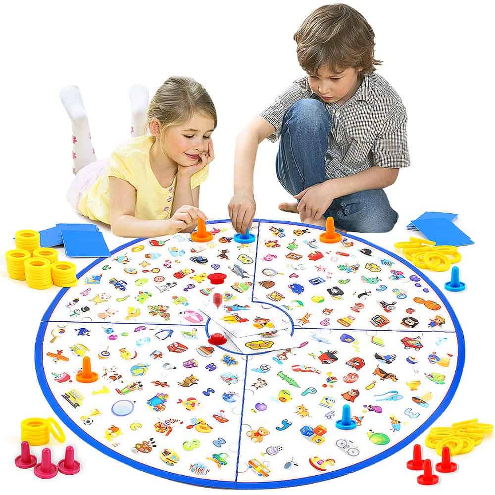 Vatos Jeu de Société, Petit Détective Jeu de Cartes Jeu de Table pour la Fête des Familles, Jeu de Correspondance pour Jouets Éducatifs pour Enfants Tout-Petits 3,4,5,6 Ans, Cadeau Garçons et Filles