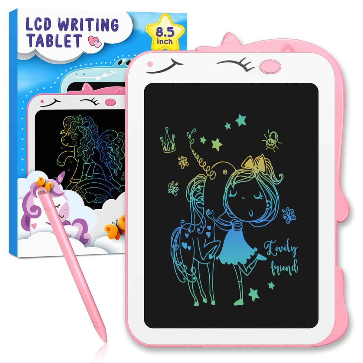 Licorne Jouet Enfant Fille Cadeau: Tablette Malette Dessin Tableau Ardoise Magique Jeux Educatif Jouet Fille Enfant 2 3 4 5 6+ ans Cadeau Fille Anniversaire Calendrier de L'Avent Fille Cadeaux Noel