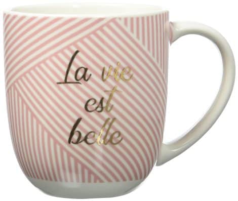 Mug en céramique “La vie est belle” de DRAEGER PARIS, un cadeau personnalisé pour tes proches.