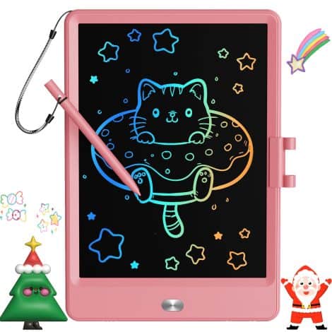 Tablette de dessin pour enfants, idéale pour voyager, cadeau idéal pour la rentrée, l’anniversaire et Noël. (Rose)