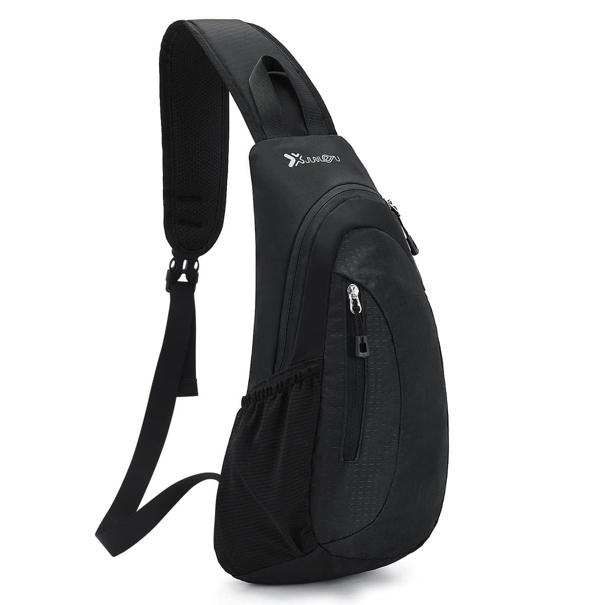 Sciphylia Sacoche Homme Bandouliere Grande Capacité Sac de Poitrine Homme et Femme Léger Étanche Sling Petit Sac à Dos pour Hommes Femmes pour Randonnée Voyager en Plein Air (Noir)