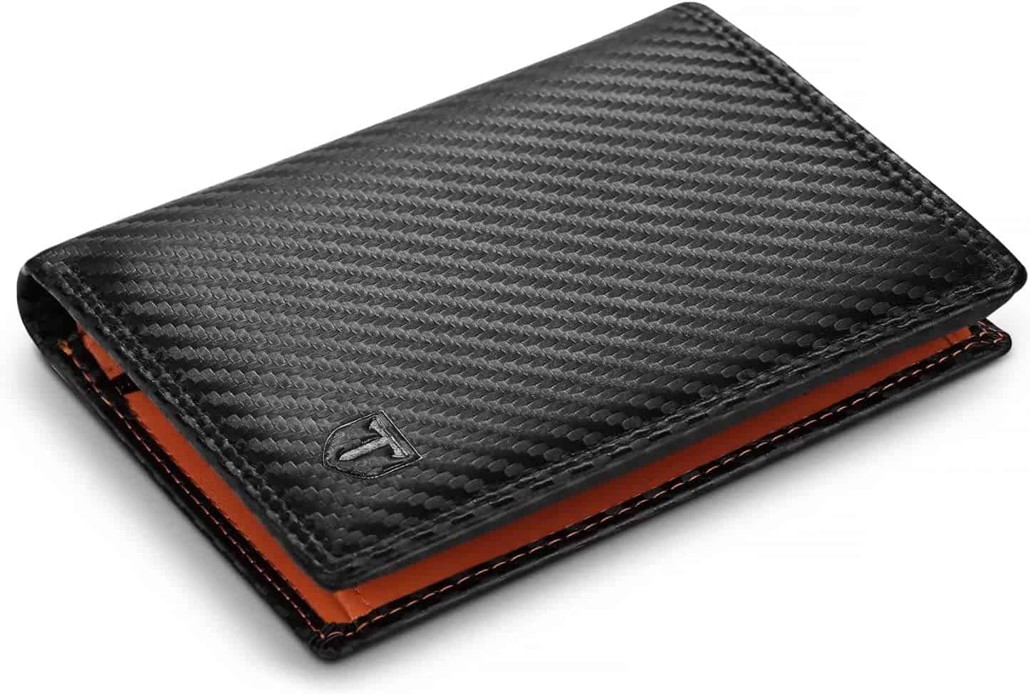 TEEHON® Classique Portefeuille Homme en Cuir Véritable Porte-Monnaie avec Blocage RFID/NFC 13 Porte Carte Crédit, 2 Compartiment à Billets, Poche à Monnaie avec Boîte Cadeau- Noir