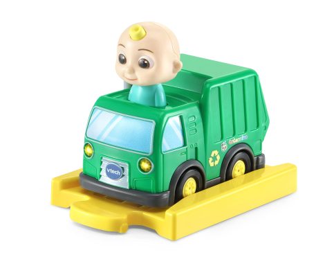 Camion de Recyclage CoComelon interactif, jouet avec lumières et sons, cadeau officiel pour les tout-petits à partir de 1 an.