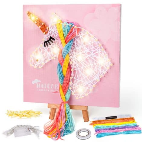 Coffret Licorne pour Fillette, Loisirs Créatifs Noël, Décoration Chambre avec LED – Idée Cadeau Homme Original.