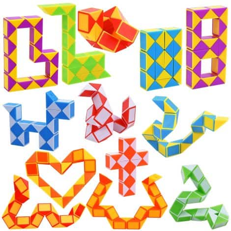 Jeu de casse-tête Serpent Magique Magic Snakes Goldge en mini cube twisty pour enfants et adultes, idéal comme cadeau d’anniversaire.