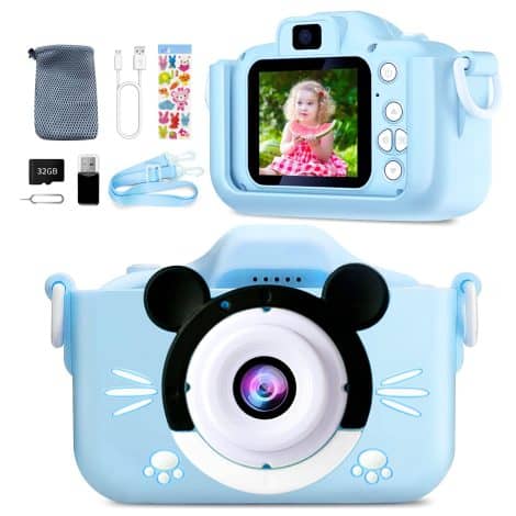 Appareil photo pour enfants : mini caméra numérique rechargeable, idéal pour filles et garçons de 6 ans et plus.