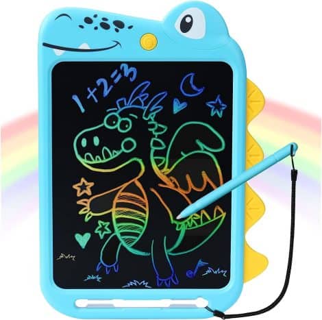 Jouet Magique Ardoise NOBES pour Enfant 2-6 Ans, Tablette Dessin 10 Pouces, Cadeau d’Anniversaire Noël Dinosaure (Bleu).