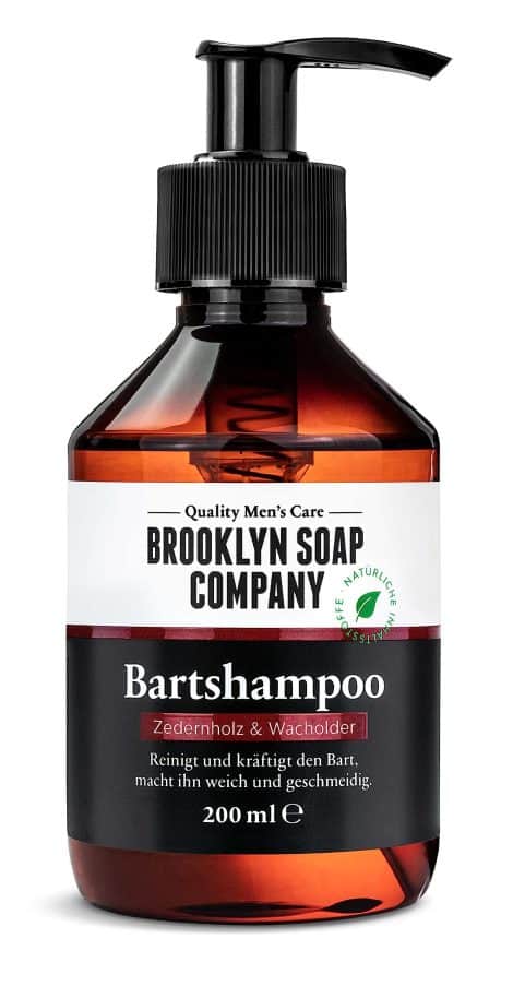 Shampoing et savon pour barbe Beard Wash 200 ml ✔ nettoyage et soin naturel pour homme – cadeau idéal de la BROOKLYN SOAP COMPANY ®.