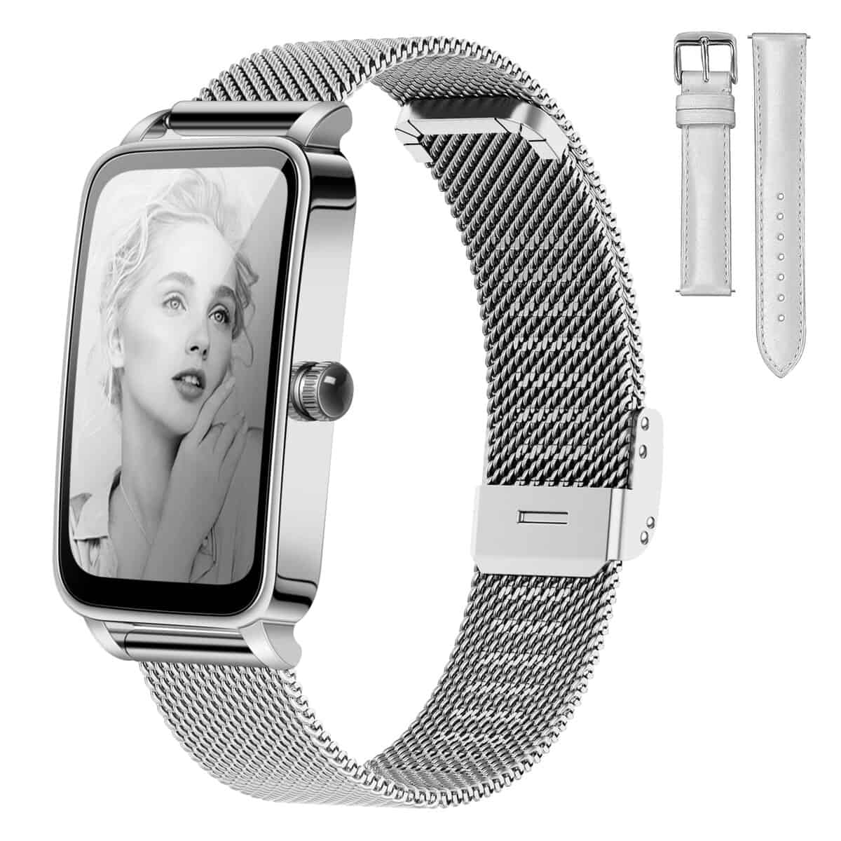 BOCLOUD Montre Intelligente, Montres Intelligentes pour Femmes Hommes, iPhone Android Montre Intelligente avec Oxygène Sanguin/Fréquence Cardiaque/Moniteur De Sommeil avec 12 Modes D'Entraînement