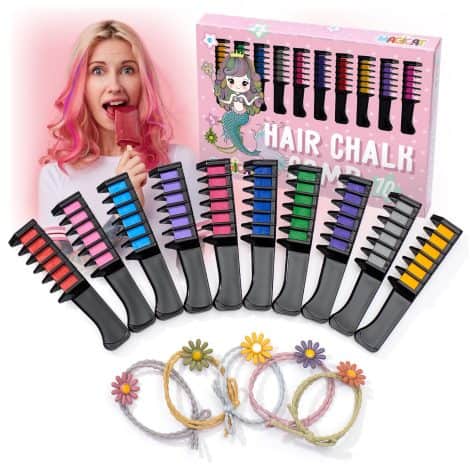 Magicat PEIGNE À CRAIE POUR CHEVEUX Set – 10 couleurs de cheveux pour enfants et 5 élastiques I Calendrier de l’Avent ou cadeau pour filles I Couleur lavable I Accessoire cheveux et Cadeau Noël
Magichat Set colorant temporaire pour cheveux – 10 nuances enfant et 5 élastiques I Idéal pour Noël et calendrier de l’Avent I Facile à laver I Accessoire cheveux et cadeau.