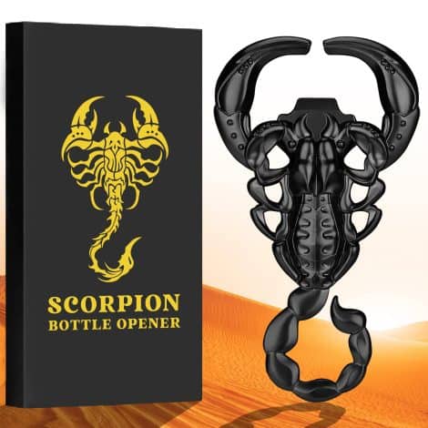 Ouvre-bouteille en forme de scorpion : idée cadeau originale pour homme/femme, anniversaire, fête des Pères, Noël.