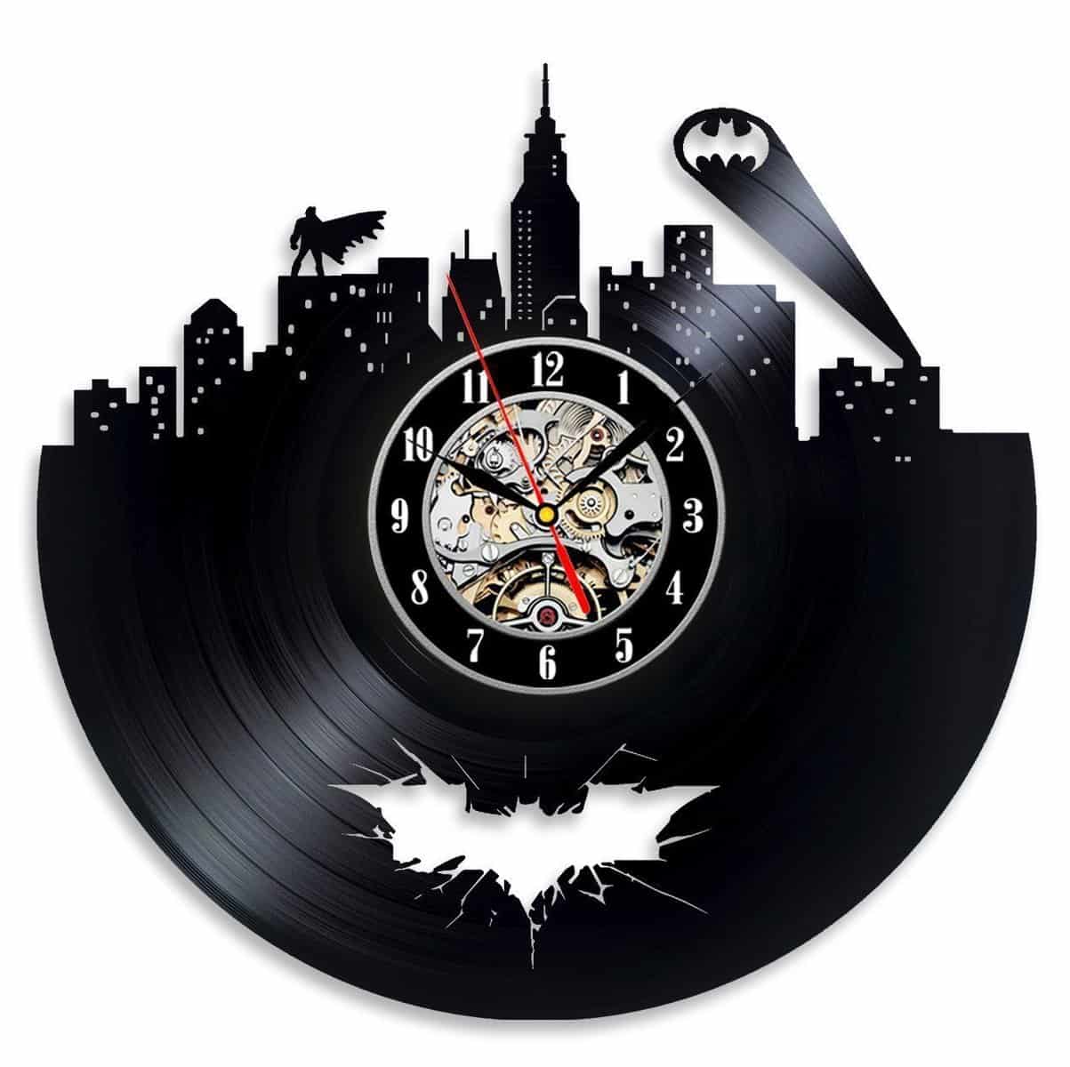 Gullei.com Vintage Horloge Vinyle Batman Thème Insolite de Cadeau de Noël