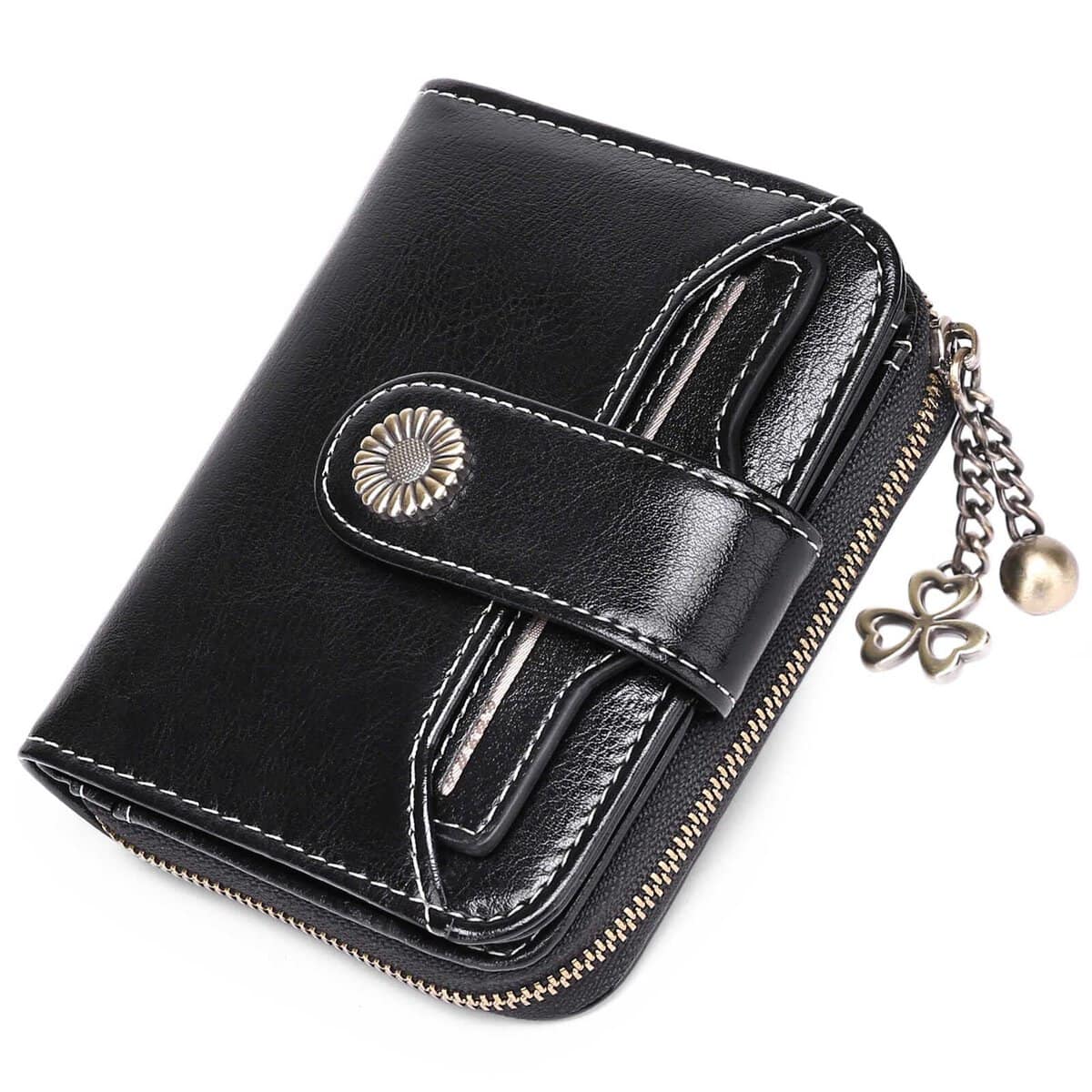 Portefeuille Femme Petit, BTNEEU Court Porte-Monnaie RFID Blocage Femme, Poche à Monnaie Femme Cuir avec Multi Porte-Cartes Fente, Idéal pour Le Travail, Voyage, Cadeau, Achats