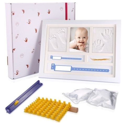 Kit de cadre pour empreinte de bébé, parfait pour souvenir la naissance de votre nouveau-né.