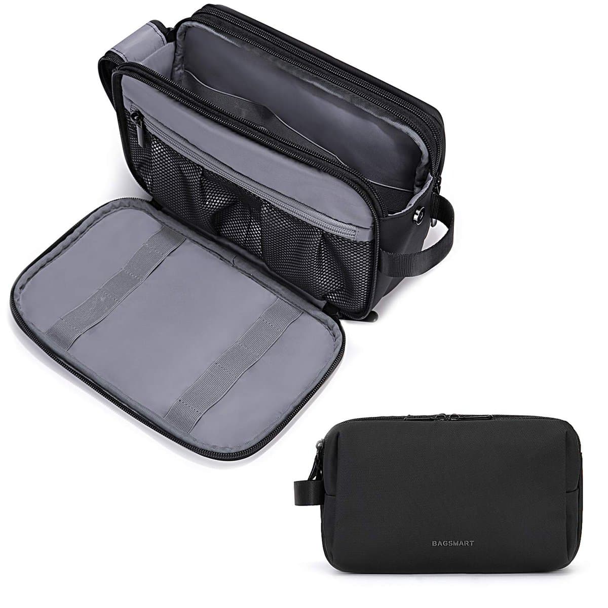 bagsmart Trousse de Toilette Homme Voyage Accessoires Grande Trousse Toilette Imperméable Trousse Maquillage Femme Sac de Toilette Organisateur