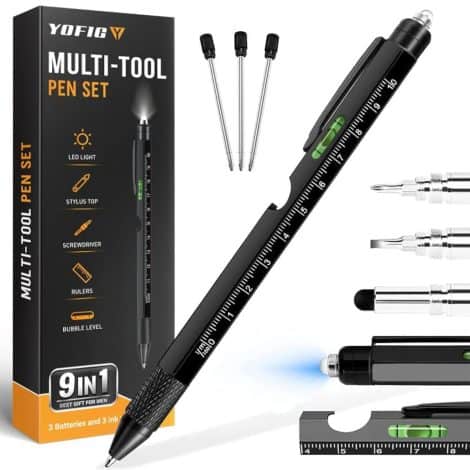 Coffret Polyvalent pour Homme : Stylo Multifonction, Idéal pour Noël, Fêtes des Pères et Plus.