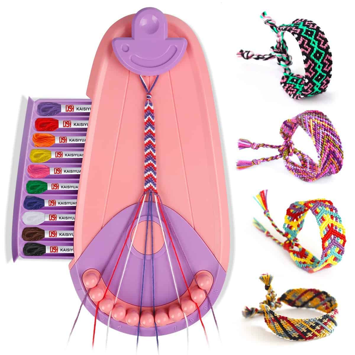 Kit d'artisanat de Bracelet d'amitié pour Filles 6-12 ans, DIY Kit Créatif Enfant Jouet Fabrication de Bracelets pour 6 7 8 9 10 11 12 ans Cadeau de Anniversaire