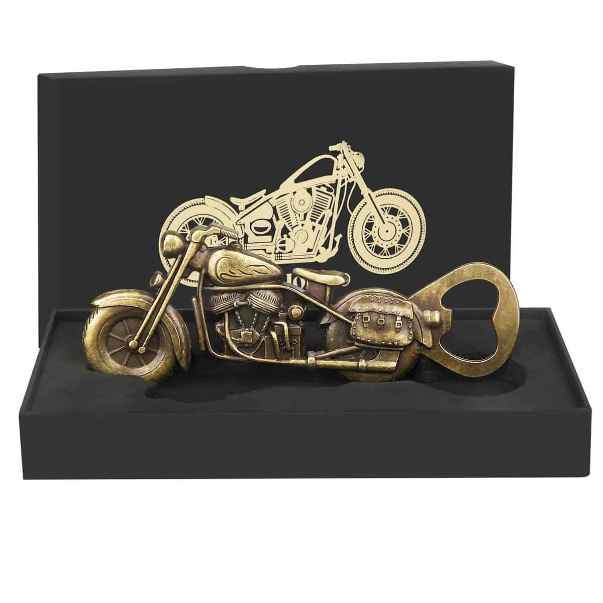 MR Hohiyo Cadeau pour homme, Cadeau anniversaire homme, Cadeaux pour la fête des pères, Cadeaux de Noël, Cadeaux personnalisés pour lui, papa, grand-père, petit ami, mari, Ouvre-bouteille moto avec boîte cadeau