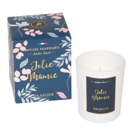 Bougie Parfumée Ambre Sacré Jolie Mamie 100% Cire Végétale | Idée Cadeau Familial Français.