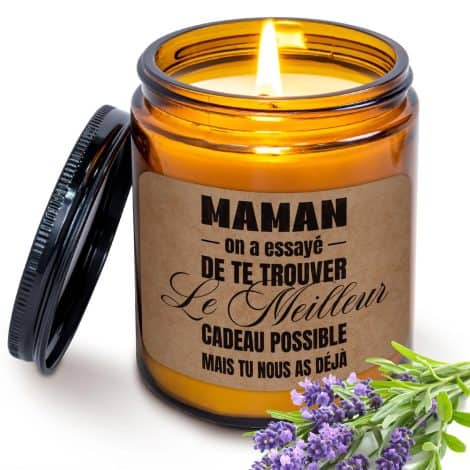Idées de cadeau pour maman : bougies parfumées à la lavande, cadeau maman noël, anniversaire maman, etc.