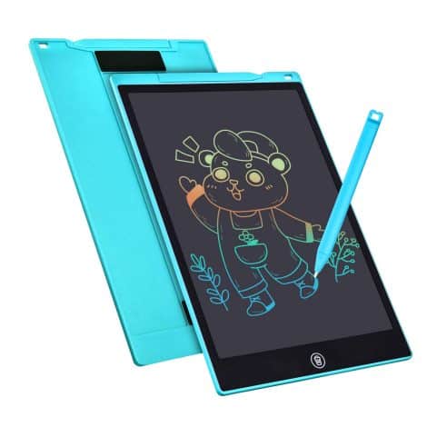 Tablette graphique rechargeable pour enfants avec fonction d’écriture et de dessin, idéale pour les cadeaux d’anniversaire ou de Noël. (Bleu)