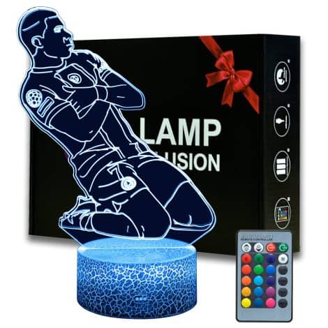 Veilleuse de Football Magique Magiclux, Lampe ajustable avec 16 couleurs et télécommande, idéale pour enfants et adolescents.