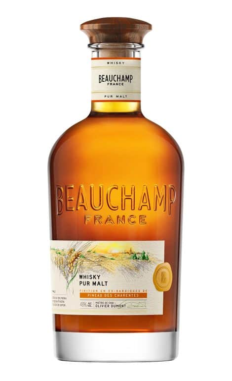 BEAUCHAMP – Whisky français pur malt, originaire de France, avec 46% d’alcool. Bouteille de 70 cl.