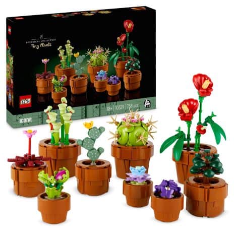 LEGO 10329 Petites Plantes, Collection Botanique avec Fleurs Artificielles, Déco Maison, Cadeau Anniversaire pour tous.