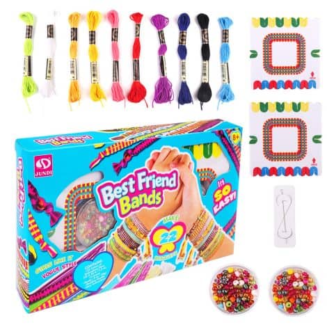 Kit de fabrication de bracelets pour filles, activités créatives, cadeau idéal pour les filles âgées de 8 à 12 ans.