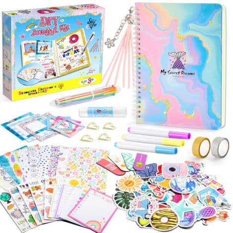 Club des Enfants Heureux – Coffret Cadeau Fille 4-11 ans, Carnet Secret Scrapbooking Bricolage et Activités Manuelles.