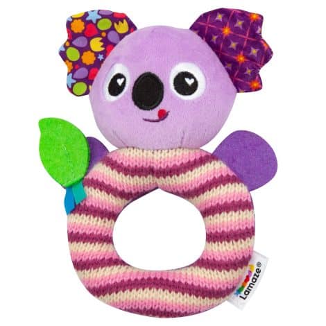 Jouet sensoriel pour bébé, Hochet Walla Le Koala de LAMAZE, cadeau idéal pour baby shower. Convient dès la naissance.