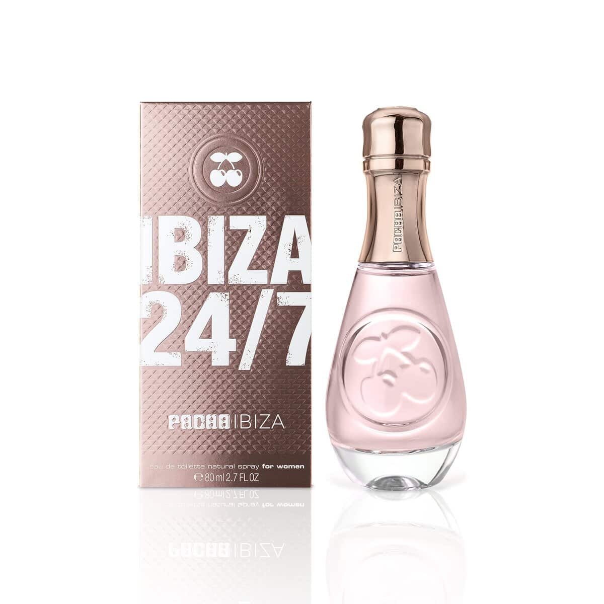 Pacha Ibiza Perfumes - Ibiza 24/7, Eau de Toilette pour Femmes, Parfum Floral et Oriental aux Agrumes avec Bergamote, Pomme Verte, Freesia, Iris et Vanille - 80 ml