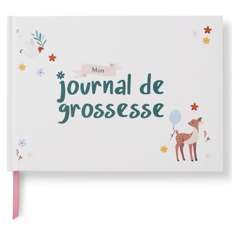 Carnet luxueux de grossesse avec calendrier, album, check-list, organisateur et livre de naissance “Animaux”, parfait pour offrir.