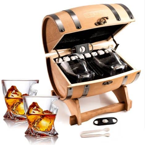 Ensemble de verres à whisky Bezrat – Coffret cadeau original pour homme – Idéal pour un garçon d’honneur, une retraite ou cadeau d’alcool.