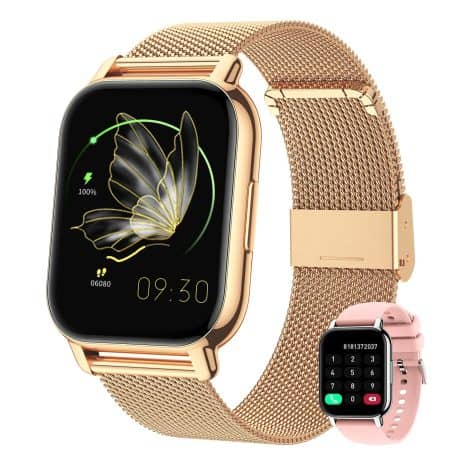 Montre connectée Narcid, 1.85″ HD, Appel Bluetooth, Smartwatch 112 Modes Sportifs, Etanche IP68, Podometre/ Fréquence Cardiaque pour Android iOS.