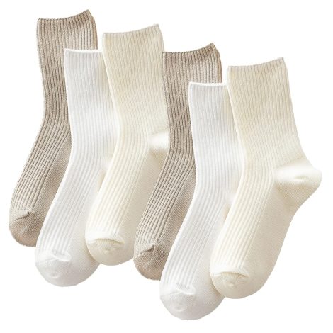 Ruzister® – 3 paires de chaussettes féminines en tricot de coton haut de gamme, sportives et mignonnes pour une tenue décontractée, cadeau parfait.