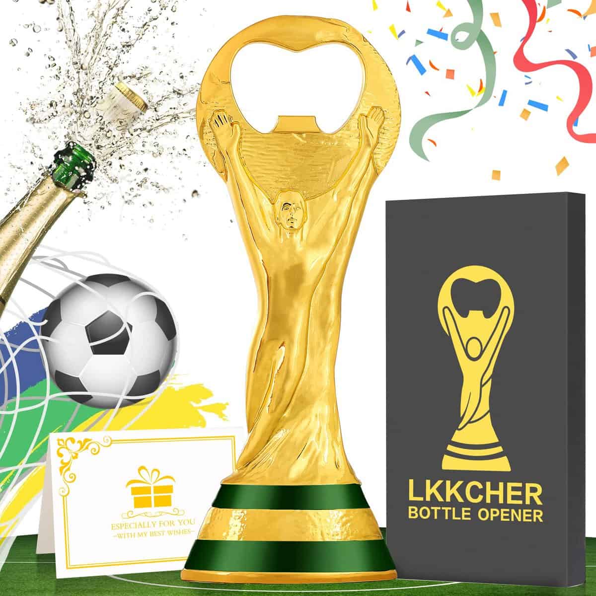 LKKCHER Décapsuleur de Bière de Trophée, Cadeau pour les Fans de Football, Cadeau Fête des Pères, Cadeau Homme Femme, Idée Cadeau Femme Homme Original, Cadeau Anniversaire Homme Femme, Cadeau Noël