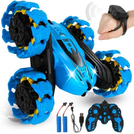 Voiture Télécommandée Enfant Hilifexll 4WD, Cascade à 360°, Télécommande Tout Terrain, Cadeau Garçon Fille 3-8 Ans.