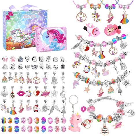 Kit de bijoux pour enfants – Cadeau de Noël et d’anniversaire pour filles de 4 à 13 ans.