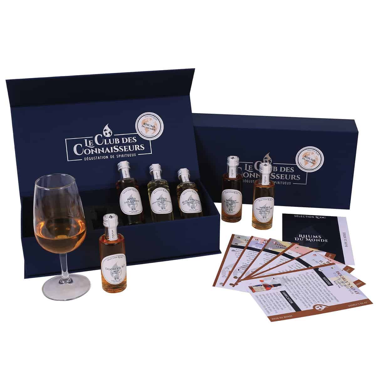 Coffret Dégustation Rhum Du Monde 6 x 40ml - En Solo Ou En Duo - Le Club Des Connaisseurs