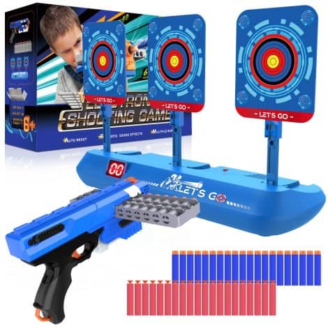 Jeu de tir électronique avec pistolet pour enfants – Gralal Cible Numérique, 40 balles incluses.