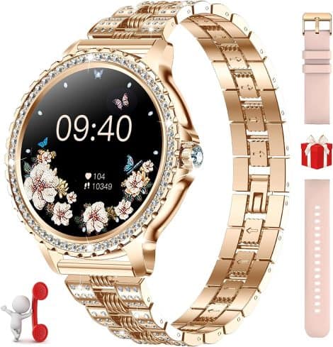 Montre connectée pour femme Fitonme Smartwatch avec fonction d’appel pour iOS et Android.