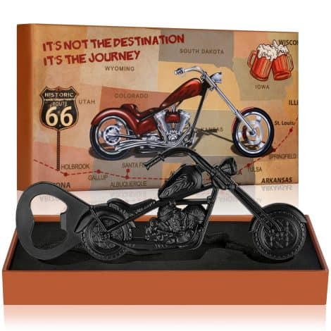 Cadeau Homme Moto, Décapsuleur Bière personnalisé pour Fête des Pères, anniversaire, Noël. Idée cadeau pour papa, mari, grand-père, amis.