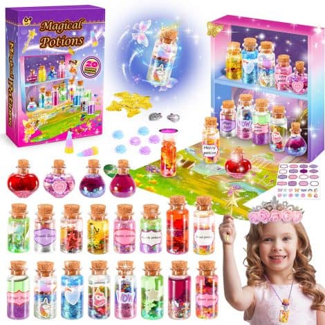 Coffret Créatif Fille 5-10 Ans pour Noël : Potion Magique, Jeux et Activités Manuelles.