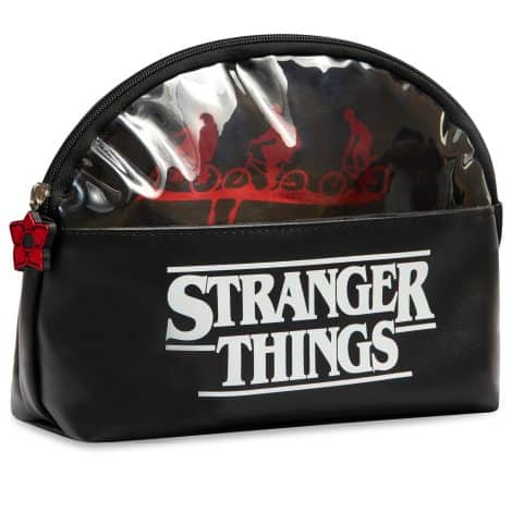 Trousse de Toilette Stranger Things, Pratique Trousse de Voyage avec Zip, Accessoire Officiel pour Filles Adolescents et Adultes (Noir)