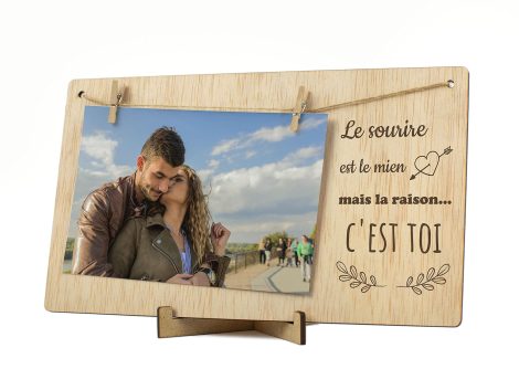 Cadre photo romantique pour la Saint-Valentin, idées originales pour homme et femme, pele mele mural.