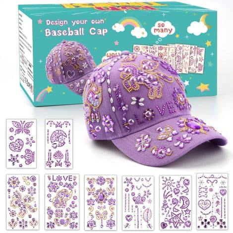 Coffret de création de casquette – Cadeau idéal pour les filles de 4 à 11 ans – DIY fashion.