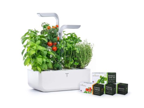 Potager d’intérieur Véritable® Smart (Version blanche arctique) – Jardin autonome intelligent fabriqué en France – Inclus 4 Lingots®.