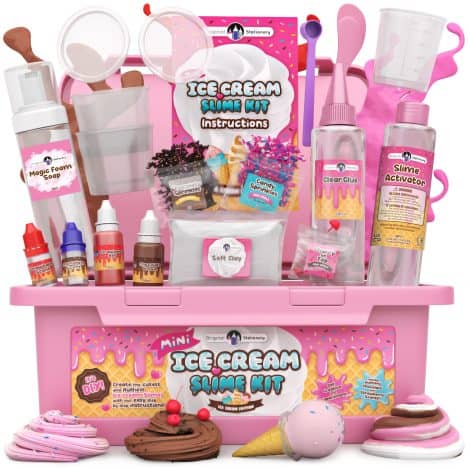 Kit de slime aux glaces en miniature : Loisir créatif DIY avec colle pour cadeau Fille. (14 words)