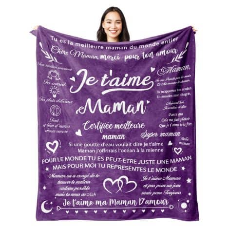 Juratar Plaid Doux en Pile, Idée Cadeau pour Anniversaire et Fêtes, Taille 62 * 52IN.